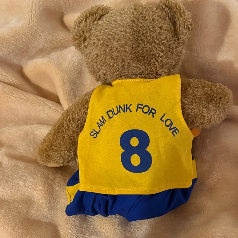 Basketball Teddy Bear with Yellow Jersey